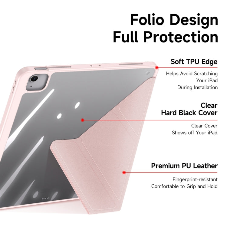 For iPad Air 13 2024 DUX DUCIS Magi Series Smart Leather Tablet Case(Pink) - iPad Air 13 2024 Cases by DUX DUCIS | Online Shopping UK | buy2fix