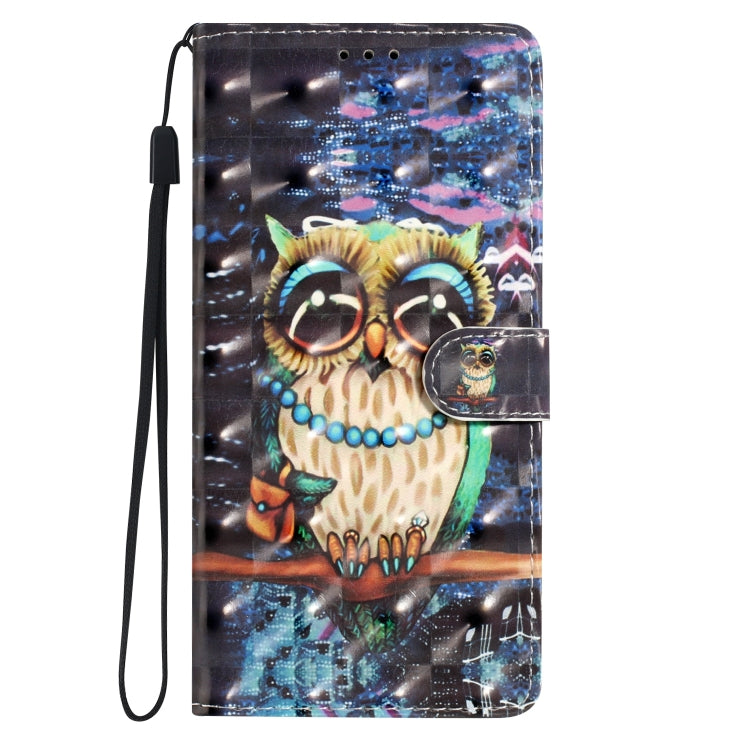 For Motorola Moto G Stylus 5G 2024 3D Pattern Leather Phone Case(Big-eyed owl) - Motorola Cases by buy2fix | Online Shopping UK | buy2fix