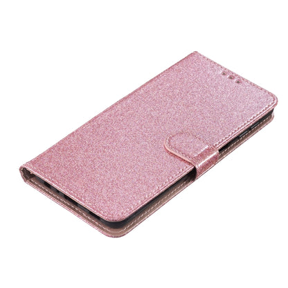 For iPhone 16 Plus Glitter Powder Flip Leather Phone Case(Rose Gold) - iPhone 16 Plus Cases by buy2fix | Online Shopping UK | buy2fix