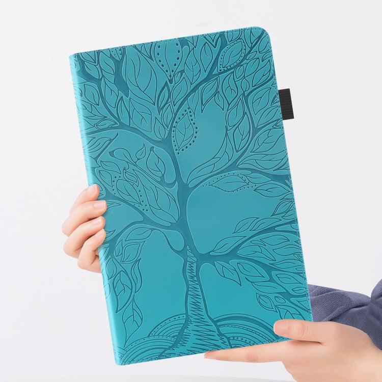 For iPad Pro 13 2024 Tree Life Series Embossed Smart Leather Tablet Case(Lake Blue) - iPad Pro 13 2024 Cases by buy2fix | Online Shopping UK | buy2fix