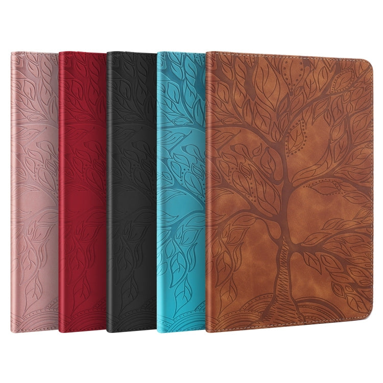 For iPad Pro 13 2024 Tree Life Series Embossed Smart Leather Tablet Case(Lake Blue) - iPad Pro 13 2024 Cases by buy2fix | Online Shopping UK | buy2fix