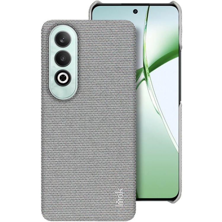 For OPPO K12 5G imak Ruiyi Series Cloth Texture PU + PC Phone Case(Light Grey) - OPPO Cases by imak | Online Shopping UK | buy2fix