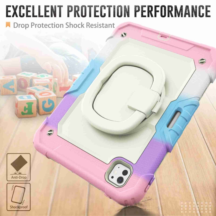 For iPad Pro 11 2024 Handle Silicone Hydric PC Tablet Case with Shoulder Strap(Camouflage Pink) - iPad Pro 11 2024 Cases by buy2fix | Online Shopping UK | buy2fix