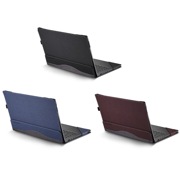 For Asus Zenbook 14X UX5401Z / UX5400 Leather Laptop Shockproof Protective Case(Black) - Screen & Keyboard Cover by buy2fix | Online Shopping UK | buy2fix