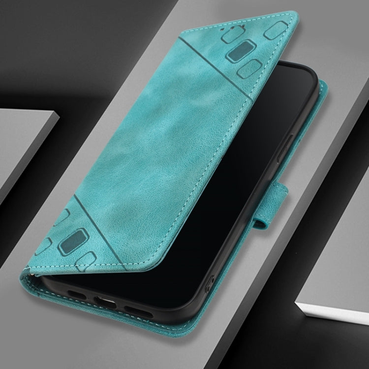 For Blackview A52 Skin Feel Embossed Leather Phone Case(Green) - More Brand by buy2fix | Online Shopping UK | buy2fix