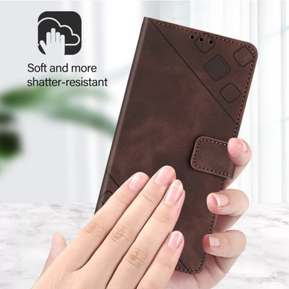 For Blackview A53 Skin Feel Embossed Leather Phone Case(Brown) - More Brand by buy2fix | Online Shopping UK | buy2fix