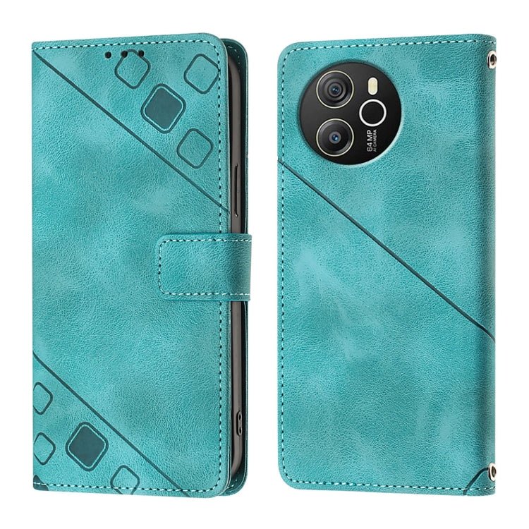 For Blackview Shark 8 Skin Feel Embossed Leather Phone Case(Green) - More Brand by buy2fix | Online Shopping UK | buy2fix