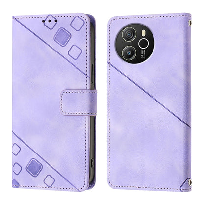 For Blackview Shark 8 Skin Feel Embossed Leather Phone Case(Light Purple) - More Brand by buy2fix | Online Shopping UK | buy2fix