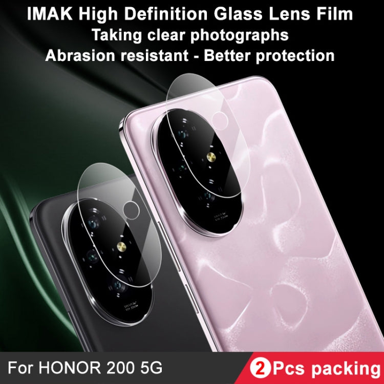 For Honor 200 2 PCS/Set IMAK HD Glass Rear Camera Lens Film - Other by imak | Online Shopping UK | buy2fix