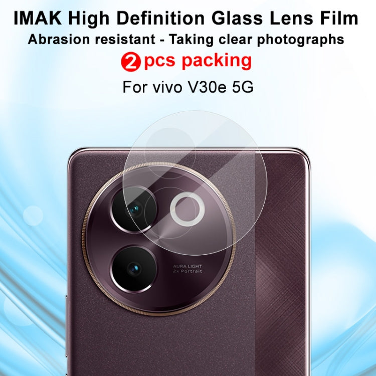 For vivo V30e 2pcs/Set imak HD Glass Rear Camera Lens Film - For Vivo by imak | Online Shopping UK | buy2fix