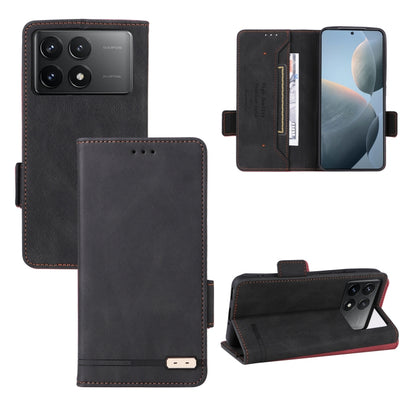 For Redmi K70 / K70 Pro Magnetic Clasp Leather Phone Case(Black) - Xiaomi Cases by buy2fix | Online Shopping UK | buy2fix