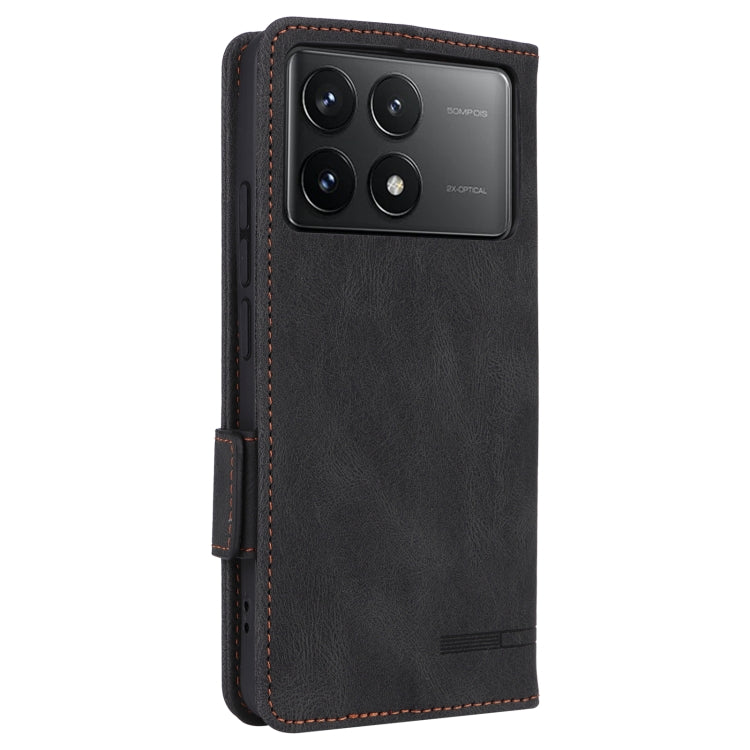 For Redmi K70 / K70 Pro Magnetic Clasp Leather Phone Case(Black) - Xiaomi Cases by buy2fix | Online Shopping UK | buy2fix