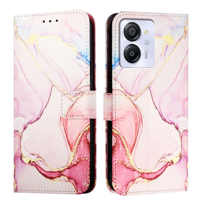 For Blackview Color 8 PT003 Marble Pattern Flip Leather Phone Case(Rose Gold) - More Brand by buy2fix | Online Shopping UK | buy2fix