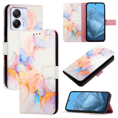 For Blackview Color 8 PT003 Marble Pattern Flip Leather Phone Case(Galaxy Marble White) - More Brand by buy2fix | Online Shopping UK | buy2fix