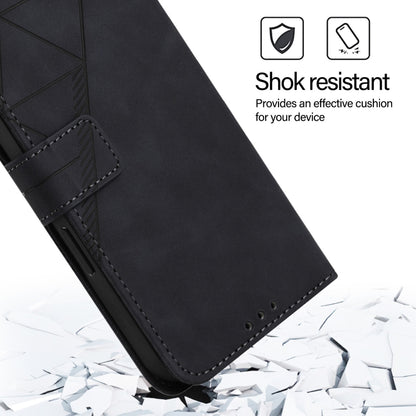 For Blackview Shark 8 Crossbody 3D Embossed Flip Leather Phone Case(Black) - More Brand by buy2fix | Online Shopping UK | buy2fix