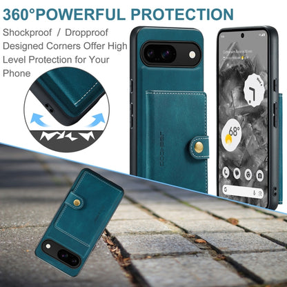 For Google Pixel 9 JEEHOOD J01 Retro Magnetic Detachable Wallet Phone Case(Blue) - Google Cases by JEEHOOD | Online Shopping UK | buy2fix