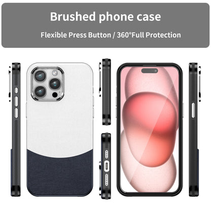 For iPhone 16 Pro Max Leather Texture MagSafe Magnetic TPU + PC Phone Case(Dark Blue) - iPhone 16 Pro Max Cases by buy2fix | Online Shopping UK | buy2fix