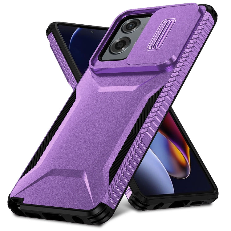 For Motorola Moto G Stylus 5G 2024 Sliding Camshield Phone Case(Purple) - Motorola Cases by buy2fix | Online Shopping UK | buy2fix