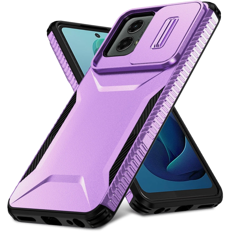 For Motorola Moto G 5G 2024 Sliding Camshield Phone Case(Purple) - Motorola Cases by buy2fix | Online Shopping UK | buy2fix