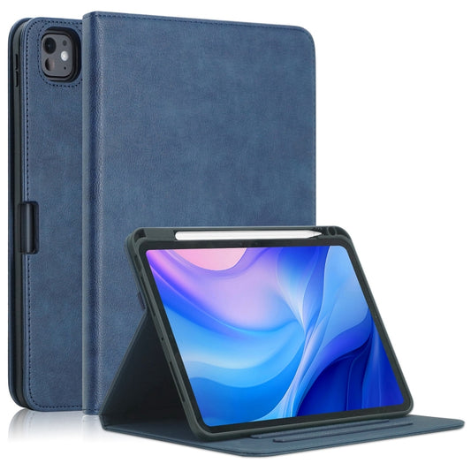 For iPad Pro 11 2024 Front Stand Smart TPU Leather Tablet Case(Dark Blue) - iPad Pro 11 2024 Cases by buy2fix | Online Shopping UK | buy2fix