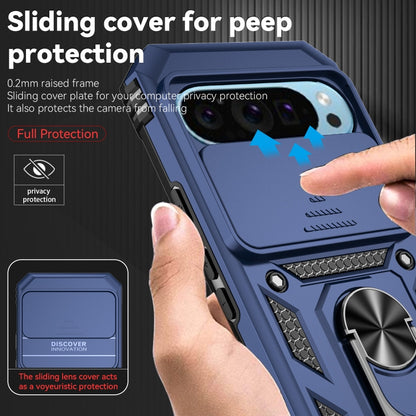 For Google Pixel 9 Sliding Camshield Holder Phone Case(Blue) - Google Cases by buy2fix | Online Shopping UK | buy2fix