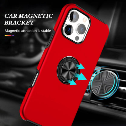 For iPhone 16 Plus Magnetic Ring Holder Phone Case(Red) - iPhone 16 Plus Cases by buy2fix | Online Shopping UK | buy2fix