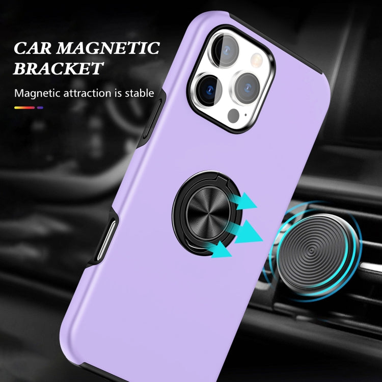 For iPhone 16 Pro Max Magnetic Ring Holder Phone Case(Purple) - iPhone 16 Pro Max Cases by buy2fix | Online Shopping UK | buy2fix