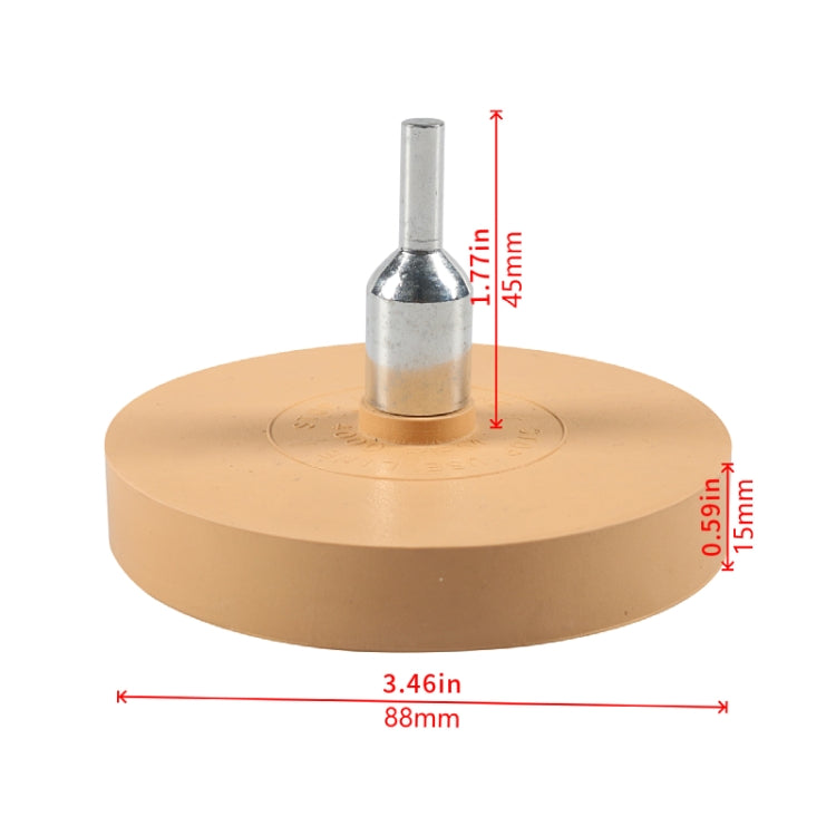 2pcs / Set Car 88mm Plane + 100mm Gear Pneumatic Rubber Removal(Yellow) - Polishing Machine & Accessories by buy2fix | Online Shopping UK | buy2fix