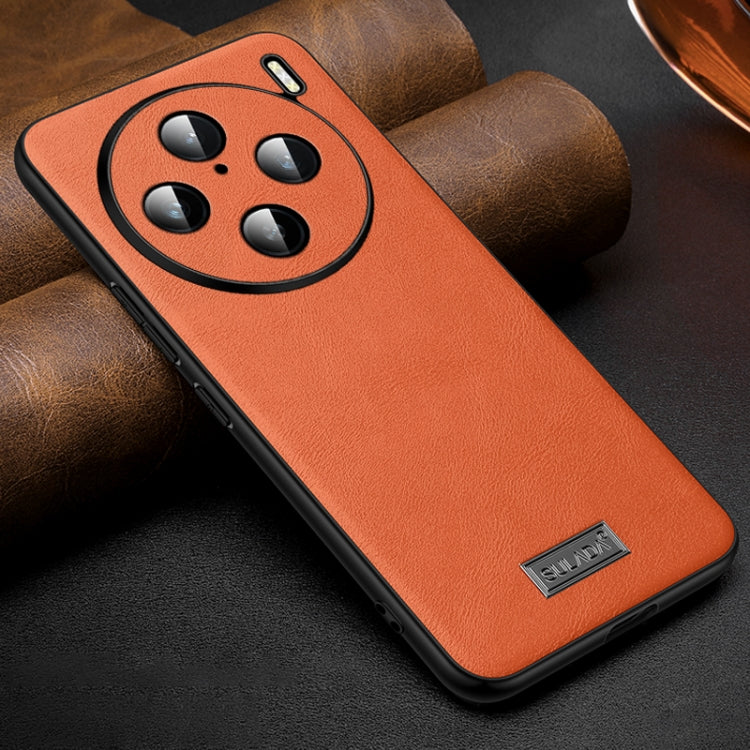 For vivo X100s Pro / X100 Pro SULADA Shockproof TPU + Handmade Leather Phone Case(Orange) - vivo Tempered Glass by SULADA | Online Shopping UK | buy2fix