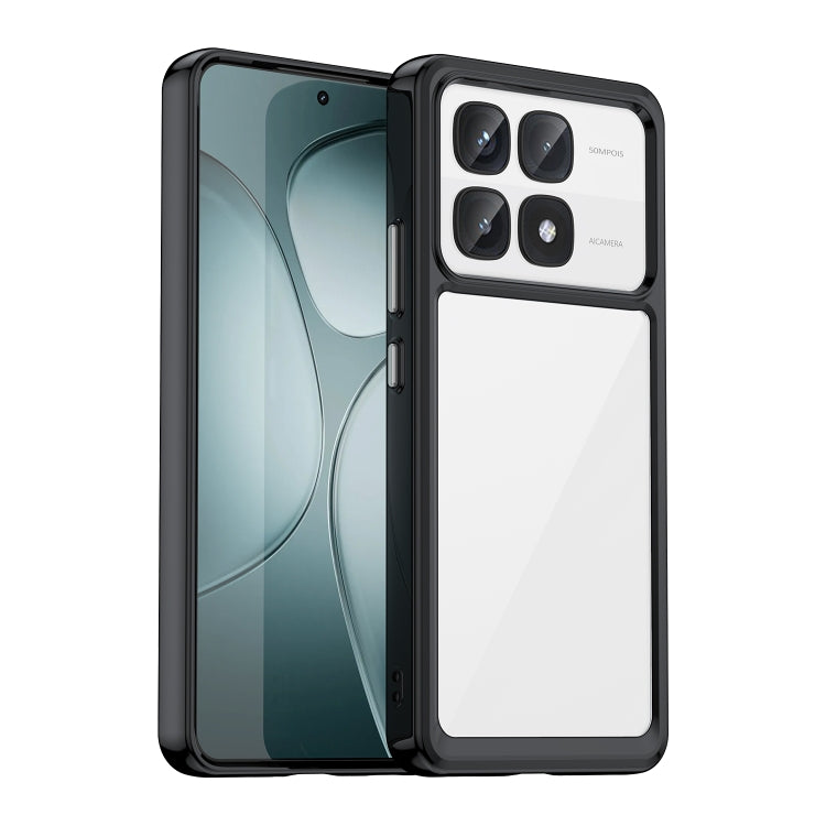 For Redmi K70 Ultra Colorful Series Acrylic Hybrid TPU Phone Case(Black) - Xiaomi Cases by buy2fix | Online Shopping UK | buy2fix