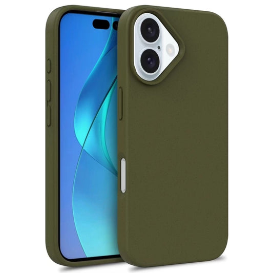 For iPhone 16 Plus Wheat Straw TPU Phone Case(Army Green) - iPhone 16 Plus Cases by buy2fix | Online Shopping UK | buy2fix