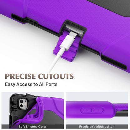 For iPad Pro 11 2024 Colorful Silicone Heavy Duty Hybrid PC Tablet Case(Purple) - iPad Pro 11 2024 Cases by buy2fix | Online Shopping UK | buy2fix