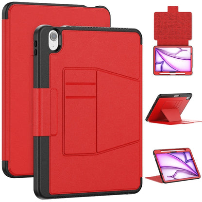 For iPad Air 11 2024 Smart B Magnetic Holder Leather Tablet Case(Red) - iPad Air 11 2024 Cases by buy2fix | Online Shopping UK | buy2fix