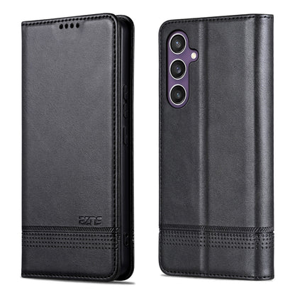 For Samsung Galaxy S24 FE 5G AZNS Magnetic Calf Texture Flip Leather Phone Case(Black) - Galaxy S24 FE 5G Cases by AZNS | Online Shopping UK | buy2fix