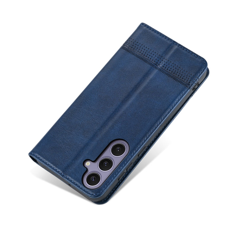 For Samsung Galaxy S25+ 5G AZNS Magnetic Calf Texture Flip Leather Phone Case(Dark Blue) - Galaxy S25+ 5G Cases by AZNS | Online Shopping UK | buy2fix