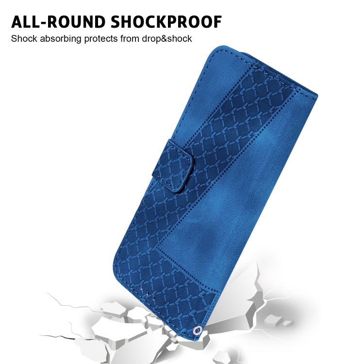 For Xiaomi Redmi K70 / K70 Pro Seven-shaped Embossed Leather Phone Case(Blue) - K70 Cases by buy2fix | Online Shopping UK | buy2fix