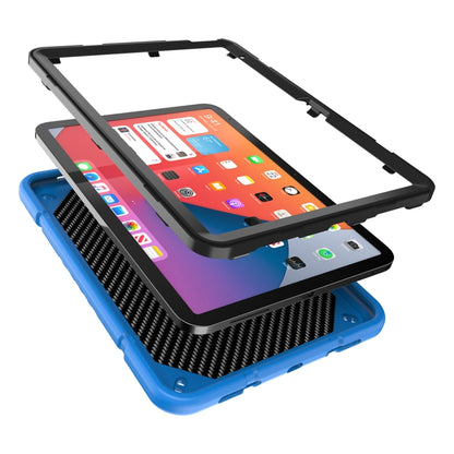 For iPad Air 2022 / 2020 10.9 Armor Holder Silicone Hybrid PC Tablet Case(Blue) - iPad Air (2022) / (2020) 10.9 Cases by buy2fix | Online Shopping UK | buy2fix