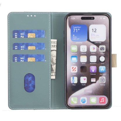 For iPhone 16 Pro Max Color Matching RFID Anti-theft Leather Phone Case(Green) - iPhone 16 Pro Max Cases by buy2fix | Online Shopping UK | buy2fix