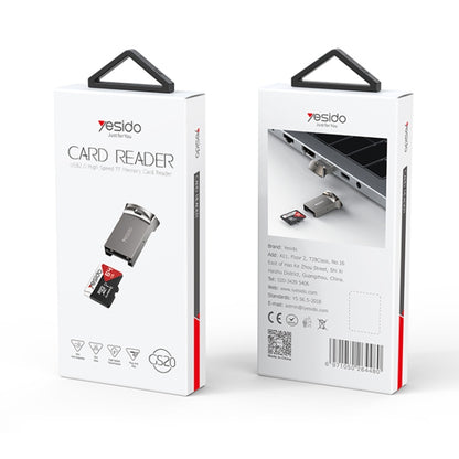 Yesido GS20 USB 2.0 to TF Card Portable Mini OTG Card Reader(Black) - U Disk & Card Reader by Yesido | Online Shopping UK | buy2fix