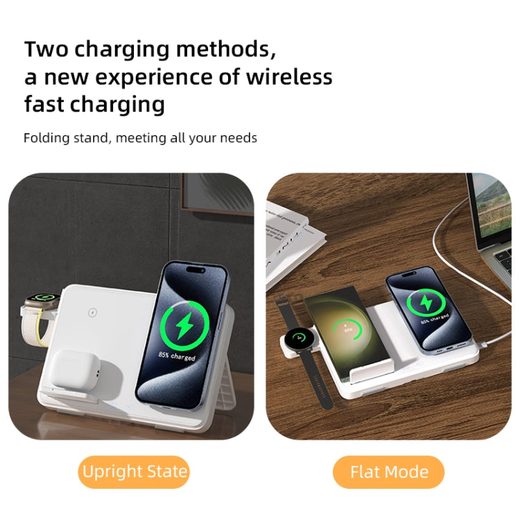 C30 15W 3 in 1 Magnetic Wireless Charger with Night Light(White) - Wireless Charger by buy2fix | Online Shopping UK | buy2fix