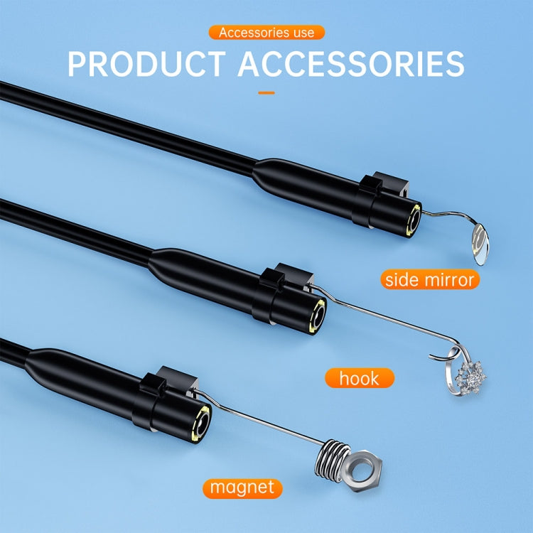 AN112 2 in 1 USB-C / Type-C + 8 Pin Interface 8mm HD Industry Endoscope, Length:10m Hard Tube -  by buy2fix | Online Shopping UK | buy2fix