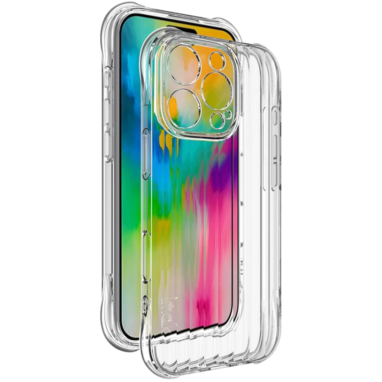 For iPhone 16 Pro Max IMAK Corrugated Texture Airbag TPU Phone Case(Transparent) - iPhone 16 Pro Max Cases by imak | Online Shopping UK | buy2fix