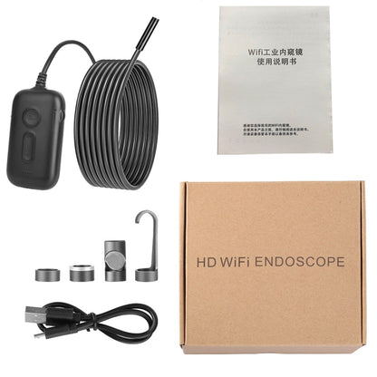 Y15 8mm Single Camera WiFi Connected Hard Cable HD Industrial Endoscope, Length:10m(Black) -  by buy2fix | Online Shopping UK | buy2fix