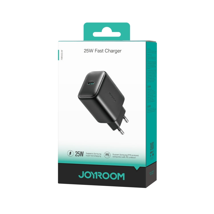 JOYROOM JR-TCF23 25W USB-C / Type-C Port Fast Charger, Plug:EU Plug(Black) - USB Charger by JOYROOM | Online Shopping UK | buy2fix