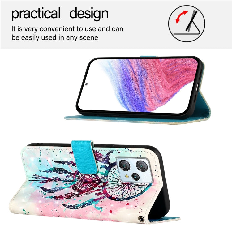 For Blackview A53 3D Painting Horizontal Flip Leather Phone Case(Color Drop Wind Chimes) - More Brand by buy2fix | Online Shopping UK | buy2fix