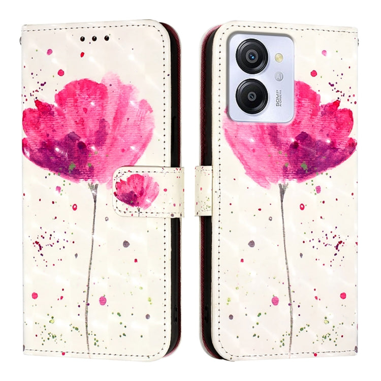 For Blackview Color 8 3D Painting Horizontal Flip Leather Phone Case(Flower) - More Brand by buy2fix | Online Shopping UK | buy2fix