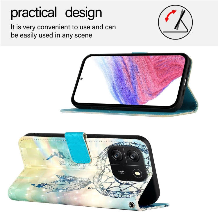 For Blackview Wave 6C 3D Painting Horizontal Flip Leather Phone Case(Dream Wind Chimes) - More Brand by buy2fix | Online Shopping UK | buy2fix