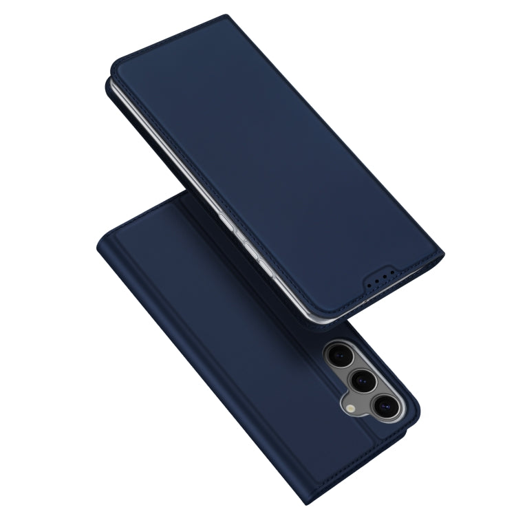 For Samsung Galaxy S25 5G DUX DUCIS Skin Pro Series Flip Leather Phone Case(Blue) - Galaxy S25 5G Cases by DUX DUCIS | Online Shopping UK | buy2fix