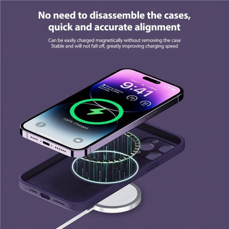 For iPhone 13 Liquid Silicone MagSafe Phone Case(Purple) - iPhone 13 Cases by buy2fix | Online Shopping UK | buy2fix