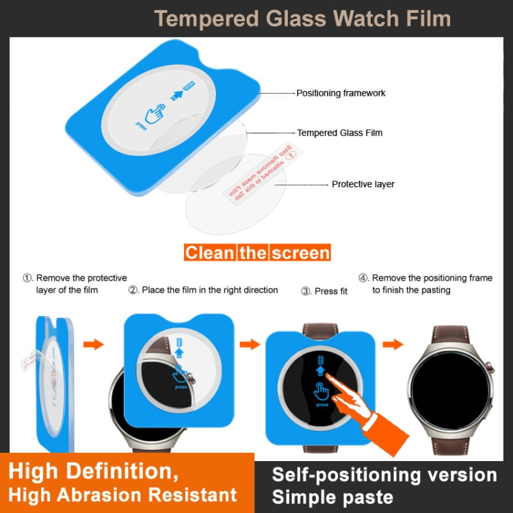 For Samsung Watch 7 44mm LTE/BT imak Tempered Glass Watch Film, Self-positioning Version - Screen Protector by imak | Online Shopping UK | buy2fix